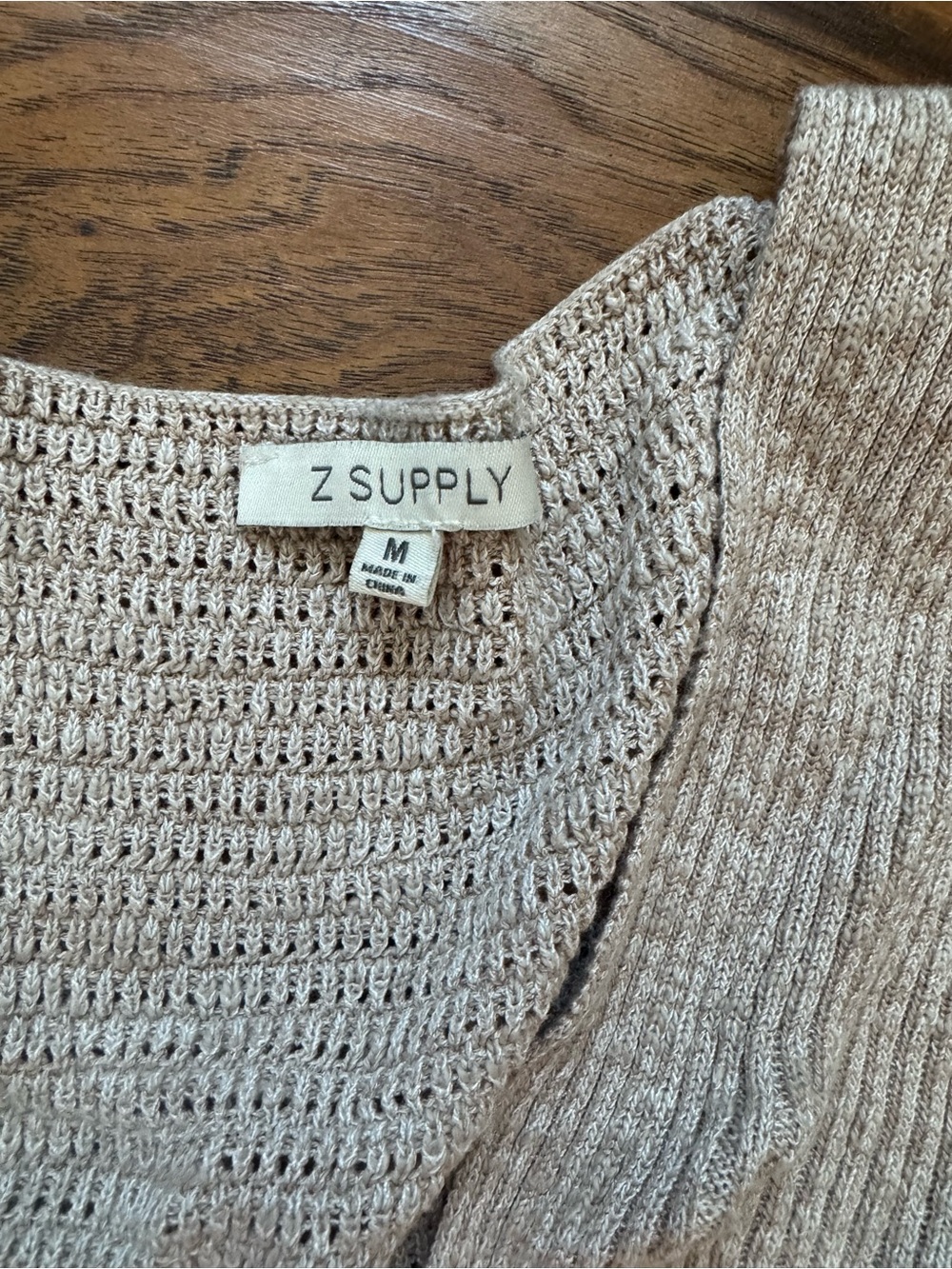 Z Supply knit two-piece set in a light oatmeal/beige tone size M - Picture 2 of 2